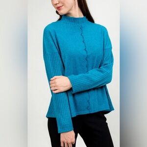 NWOT! Trisha Tyler Teal Sweater, SMALL